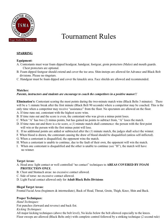 Rules 1 – Ki Whang Kim Traditional Martial Arts Association